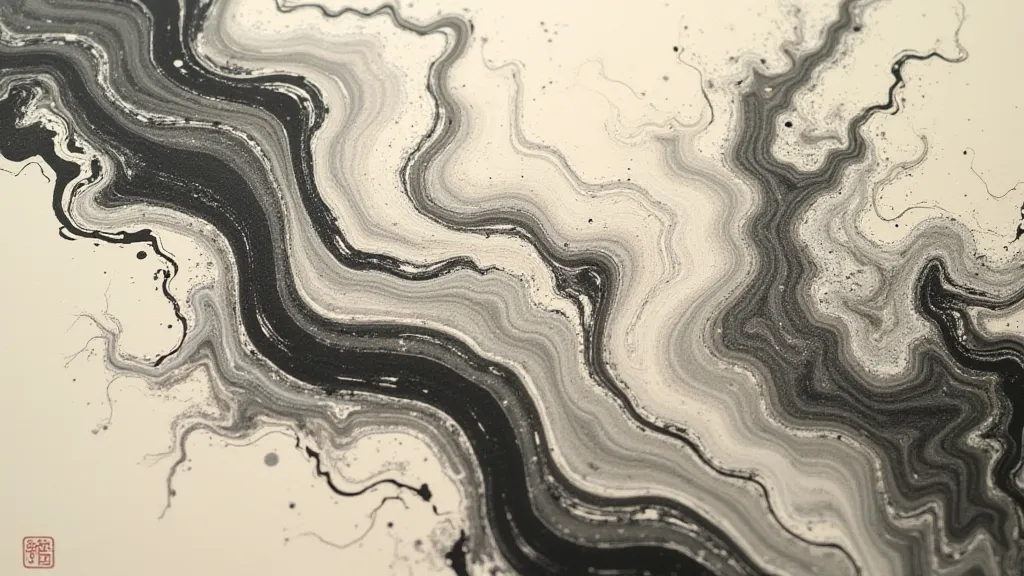 Close-up of Ebisu paper marbling patterns