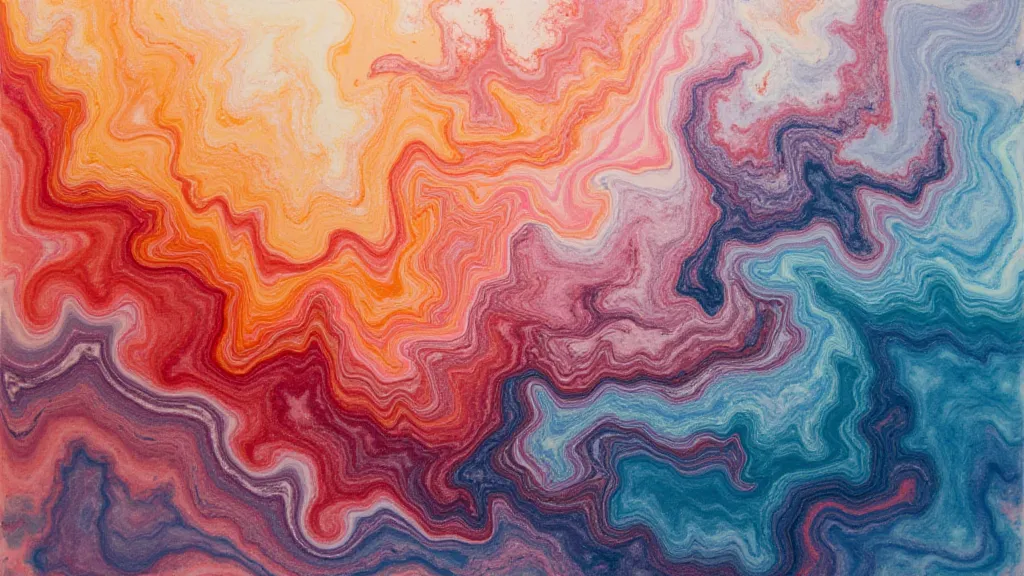 Sheet of finished paper after alcohol marbling process.