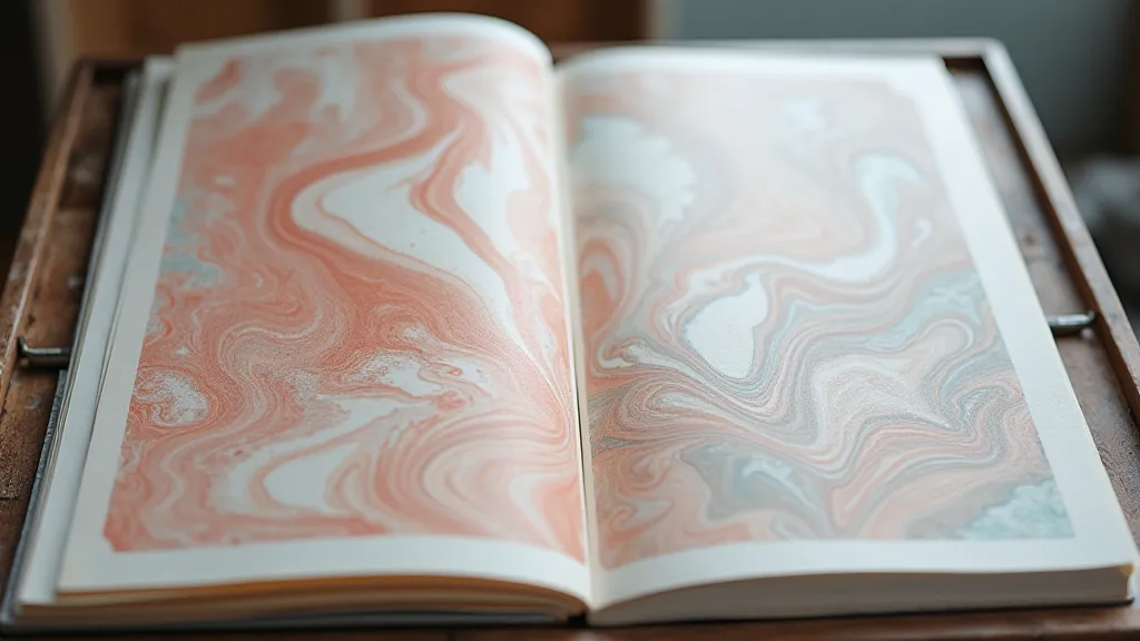 Finished Komorebi Dutch Marbled Paper