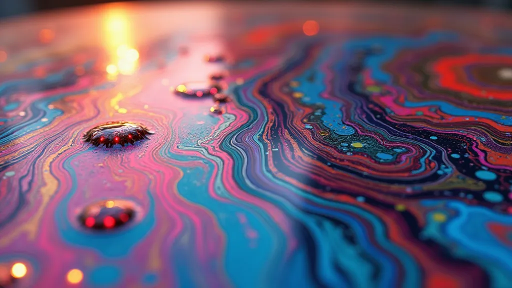 Marbling tray with floating inks