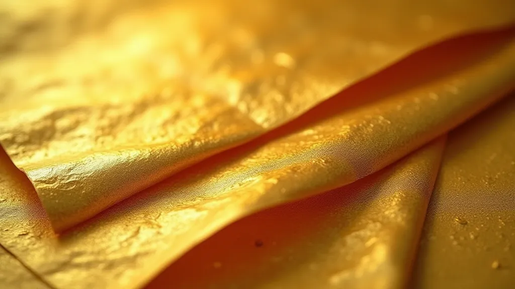 Stacked sheets of gold leaf
