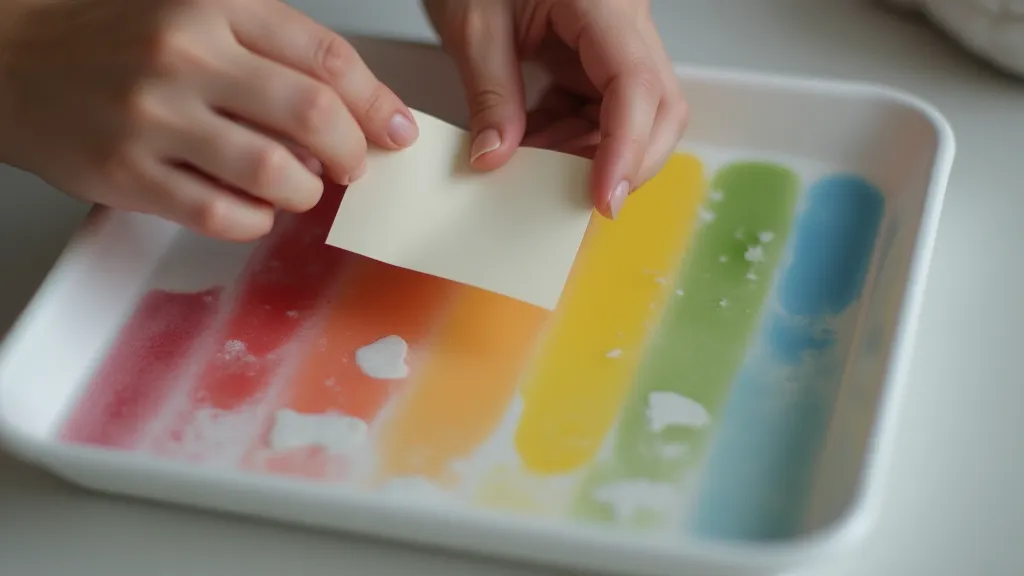 Laying paper on marbling bath