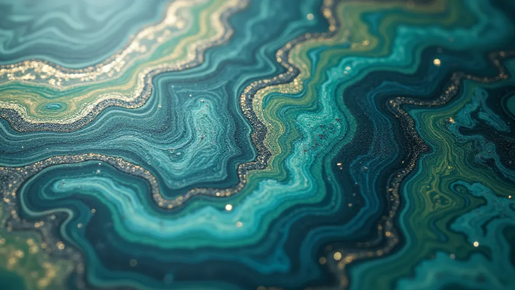 Detailed view of marbled paper