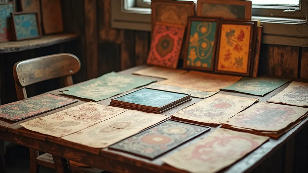 Collection of marbled papers