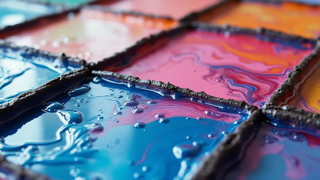 Marbling ink patterns on water