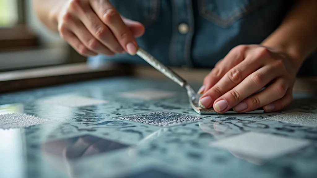 Craftsman Manipulating Pigment for Paper Marbling