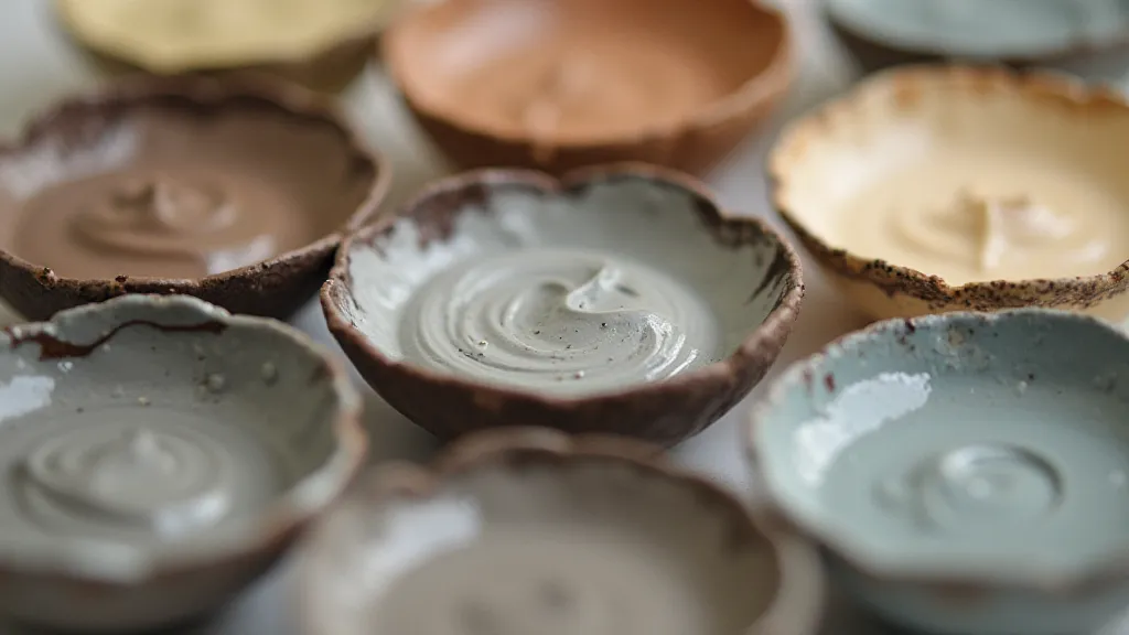Acrylic paints in earthy tones